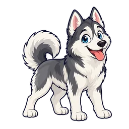 Ilustração de Husky Siberiano