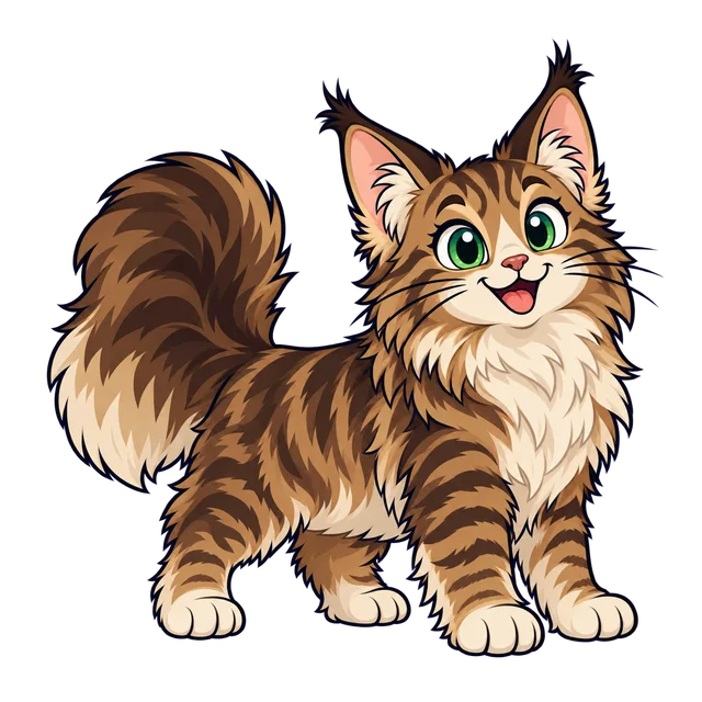 Ilustração de Maine Coon