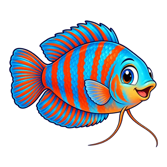Ilustração de Gourami-anão