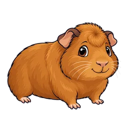 Ilustração de Porquinho-da-índia Crested