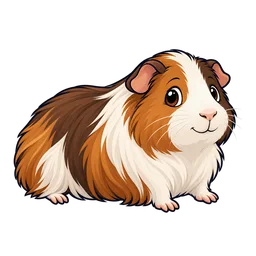 Ilustração de Porquinho-da-índia Sheltie (Silkie)